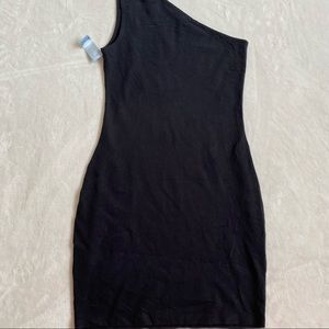 Black one shoulder dress